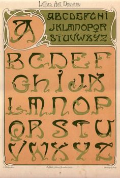 an old fashioned type of alphabet with green letters and numbers on the front cover,