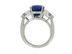 1stdibs.com | Tiffany & Co Sapphire And Diamond Ring Circa 1962. Luxury Three-stone Sapphire Ring With Baguette Cut, Luxury Sapphire Ring With Three Stone Baguette Cut, Luxury Three Stone Sapphire Ring With Baguette Cut, Formal Three-stone Sapphire Ring With Baguette Cut, Formal Three Stone Sapphire Ring With Baguette Cut, Three Stone Baguette Cut Sapphire Ring For Formal Occasions, Luxury Three-stone Emerald-cut Sapphire Ring, Luxury Three Stone Emerald Cut Sapphire Ring, Sapphire Diamond Ring