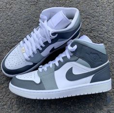 Air Jordan 1 Grey, Jordan 1 Grey, Customised Shoes, Air Shoes