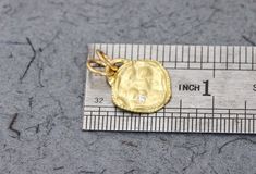 "A solid gold pendant set with a diamond, in 14k or 18k solid yellow, white or rose gold, in a boho antique style design. This solid gold antique-style pendant has a rustic textured and is set with a natural white diamond. The pendant has a gold arc on top, in which there are 2 gold loops, and has a delicate granulation all around it. This pendant is delicate but has a lot of character, and will upgrade any outfit you'll wear. This is a lovely pendant for everyday use, as for special occasions. Gold Necklace Antique, Unique Gold Jewelry, Diamond Necklace Gold, Solitaire Diamond Necklace, Necklace Gold Pendant, Coin Pendant Necklace, Solid Gold Necklace, Diamond Solitaire Necklace, Gold Diamond Necklace