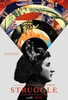 the movie poster for struggle, featuring an image of a woman's head with multiple images