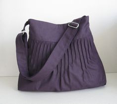 Deep Purple Canvas Lines Multi-Purpose Bag Handbag Inspiration, Felted Handbags, Purple Canvas, Purse Ideas, Multipurpose Bag, Deep Purple Color, Canvas Messenger Bag, Hobo Bags, Crossbody Bag Women