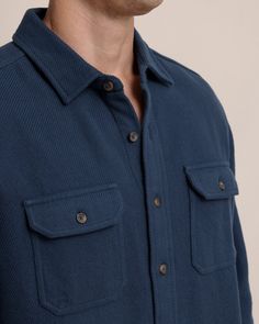 Embrace the season in style with the Beachwood Solid Twill Shirt. This 100% cotton twill button down features two chest pockets with buttoned flaps that provide a touch of utility and classic sophistication. Wear this men's shirt buttoned up for a sophisticated look, or leave it open and layered for a more relaxed outfit. Style: 11174 Father Son Outfits, Relaxed Outfit, Boys Swim Trunks, Southern Tide, Twill Shirt, Boys Swim, Mens Fall, Outfit Style, Pullover Jacket