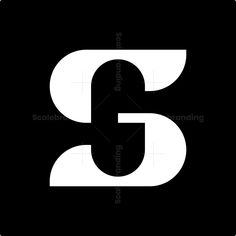 the letter g is made up of two white letters on a black background, and it has