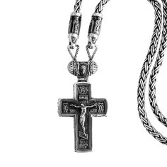 This stunning reflection of faith is what your collection has been missing. Crafted from sterling silver, this exquisite Orthodox cross necklace is the perfect way to honor your devotion. A gleaming reminder of faith and love, it will provide a timeless elegance for years to come. Size: 26"Metal: 925 Sterling SilverFinish: High PolishClosure: Lobster clasp 100% HANDMADE! Processing time 1-3 business days Orthodox Cross Necklace, Orthodox Cross, Lobster Clasp, Timeless Elegance, Cross Necklace, Silver Necklace, 925 Sterling Silver, Sterling Silver, Silver