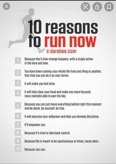 the ten rules for runners to run now are shown in red and black on a white background