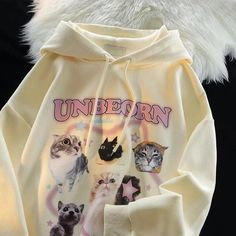 Kawaii Long Sleeve Hoodie With Cat Design, Cute Long Sleeve Sweatshirt With Cat Design, Cute Long Sleeve Sweatshirt With Cat Print, Cute Cat Print Hooded Hoodie, Cute Long Sleeve Hoodie With Cat Design, Long Sleeve Cotton Hoodie With Cat Print, Cute Winter Hoodie With Cat Print, Cute Winter Cat Print Hoodie, Kawaii Cats