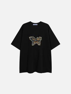 Top Streetwear Brand AelfricEden, Street fashion clothes shopping online, free shipping worldwide! Embroidery Butterfly, Top Streetwear Brands, Aelfric Eden, Unique Top, Top Streetwear, Clothes Shopping, Applique Embroidery, Clothing Details, Street Style Outfit