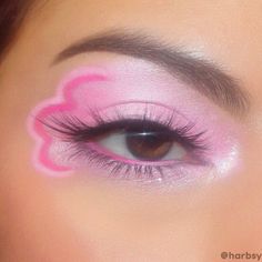 This baby pink palette is sweeter than candy! 🍭 Mermaid Lip Makeup, Dolly Wink Eyelashes, Makeup By Monica, Pink Fairy Eyeshadow, Pink Eyeshadow With Eyeliner, Eye Makeup Painting, Cool Lipstick Designs, Pink Cloud Makeup, Candy Fairy Makeup