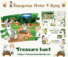 an image of children playing in the park with animals and other things to see on this page