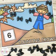 Thanksgiving scarecrow activity for kids to learn to count this Fall. Scarecrow Activities, Thanksgiving Scarecrow