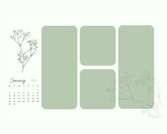 a wall calendar with flowers on it