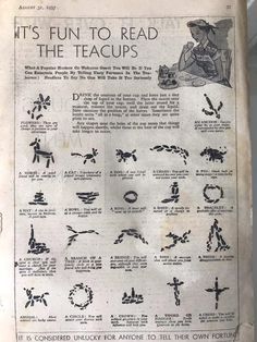 Does anyone remember their grandparents reading tea leaves in a cup. This made me smile a cutting from an old magazine. ❤️ Read Tea Leaves, Dark Love Poems, Divination Runes, Old Magazine, Witch Rituals, Made Me Smile