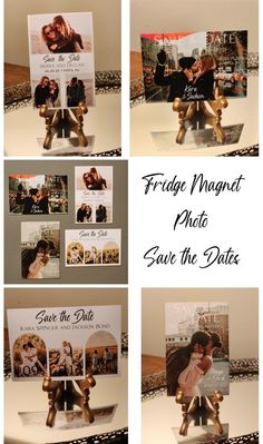 Give your family and friends plenty of time to plan for your wedding. These custom Save the Date photo fridge magnets will be the perfect keepsake reminder of your upcoming wedding date. Available in 2 styles and sizes. 3 Photo Collage, Date Photo, Save The Date Photos, Save The Dates, Wedding Date, Glossy Photo Paper