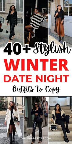 Date night is a simple yet powerful tool that can help reignite the spark. It allows couples to step away from everyday stresses, reconnect, and rediscover each other. Read the full article for 17 Trendy Date Night Outfit Ideas | Women Date Night Outfit Ideas | Winter Date Night Outfit | Date Night Chic | Stunning Date Night Ideas Winter Date Night Outfit Cold, Winter Date Night Outfit Dressy, Dinner Outfit Winter Classy, Casual Dinner Outfit Winter, Fancy Dinner Outfit, Night Dinner Outfit