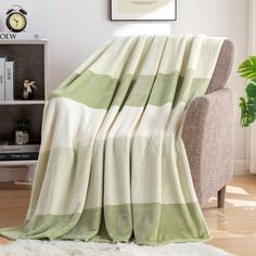 PRICES MAY VARY. SOFT & WARM - The 50x60 inches Sage Green Blanket is made of 100% premium microfiber that feels like caressing a piece of cloud floating in the sky. The 300GSM Fleece Flannel thick blankets is super cozy, fluffy, durable, skin-friendly, delicate, smooth and lightweight yet could keep warm on chilly days. LIGHTWEIGHT & MULTiPLE USES - The lightweight 50x60 inches Sage Green Throw Blanket stays warm and cozy which is best for all seasons use. The comfortable and LIGHTWEIGHT Throws Aesthetic Blanket, Sofa Bed Green, Grey Throw Blanket, Green Throw Blanket, Striped Throw Blanket, Chicago Apartment, Green Blanket, Thick Blanket, Lightweight Bedding