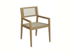 Rope and teak garden chair with armrests VIENNA DINING by CBdesign_2