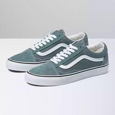 Vans | Old Skool Color Theory Stormy Weather Classics Shoe Birthday Shoes, Cute Vans, Blue Granite, Vans Store, Dr Shoes, Black And White Baby, Vans Blue, Shoes Blue, Swag Shoes