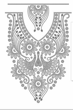 the pattern is shown in black and white, with an ornate design on it's side