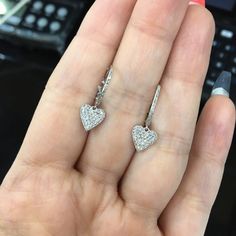 Description: BEAUTIFUL 14K WHITE GOLD LADIES DIAMOND EARRINGS. THIS ITEM IS NEW. COMES WITH GIFT BOX. IF YOU HAVE ANY OTHER QUESTIONS PLEASE CONTACT US. ALL THE INFO ON THIS ITEM DOWN BELOW. THANK YOU VERY MUCH. KATE .Metal: SOLID 14K WHITE GOLDStamped: 14K Total Gram Weight: 2.1GRSetting: MICRO PAVE Length: 22.4MM (0.8 INCH)Width: 8.0MM (0.3 INCH)Stones: 100% NATURAL DIAMONDSColor: FClarity: VS2-VS1Shape: ROUND BRILLIANT CUT DIAMONDSTotal Carat Weight: 0.29CTTag: #1280WE ARE JEWELRY STORE THAT Luxury Heart-shaped Diamond Cut Earrings, White Luxury Earrings For Valentine's Day, Luxury White Gold Heart-shaped Diamond Earrings, Luxury Heart-shaped Diamond Earrings, Luxury Sterling Silver Heart Cut Earrings, Luxury Heart-shaped Diamond Earrings For Wedding, Luxury Heart Cut Earrings With Diamond Accents, White Diamond Heart-shaped Earrings, Luxury Diamond Heart Earrings In White Gold