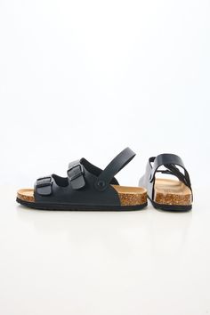 Experience unbeatable comfort and style with the Maibulun double strap slingback footbed sandal. The classic design provides maximum support and stability, making it the perfect choice for all-day wear. The stylish black adds a touch of classic to any outfit. Upgrade your footwear game with these must-have sandals. 0.59" inch heel Slip-on / buckle closure with secure slingback strap Hard Cushioned footbed Man-made leather upper Man-made lining EVA sole Outfit Upgrade, Reindeer Headband, Footbed Sandals, Eva Sole, Daily Dress, Dress Jewelry, Accessories Necklace, Black Sandals, Classic Design