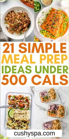 21 simple meal prep ideas under 500 cals