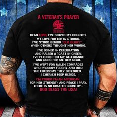 a veteran's prayer t - shirt