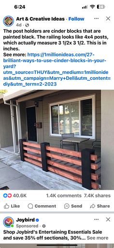 an image of a house that is for sale on instagram with the caption art & creative ideas follow