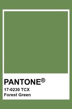 pantone's forest green paint is shown in the color chart for this painting