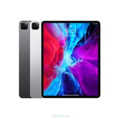 the new ipad pro is shown in silver and blue, with an iphone 11 inch display