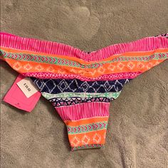 Nwt With Hygienic Liner, Rip Curl Cheeky Bikini Bottoms. Cute And Fun! Juniors Size L, Fits Small! Cheeky Bikinis, Rip Curl, Orange Pink, Pink Orange, Color Orange, Womens Swim, Pink And Orange, Swimming, Orange