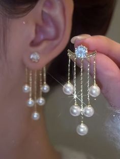 Earrings is fashionable and cheap, come to Justfashionnow to find out about the Jewelry Wedding Bride Jewelry, Cheap Earrings, Wedding Party Jewelry, Tassel Drop Earrings, Tassel Jewelry, Stylish Earring, Hanging Earrings, Crystal Drop Earrings, Online Earrings