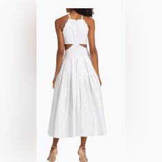 Beautiful Designer Dress. This Fits More Like A Us Size 6. The Description Is Maxi. I Am 5’6” And It Is Ankle Length On Me. Cutout Maxi Dress, Prabal Gurung, Designer Dress, Ankle Length, Designer Dresses, Color White, Product Description, Maxi Dress, Size 6