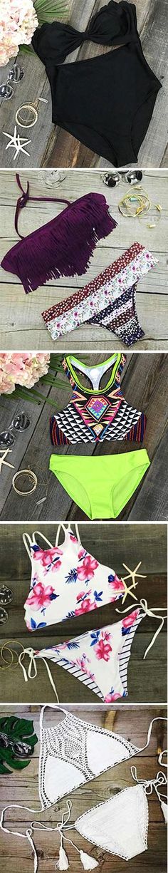 A big world is waiting for you.Indulge in the cool vibe deeply with the stylish bikini. Hit more heated loves at Cupshe.com ! Swimsuits Tankini, Pretty Swimsuits, Swimwear High Waisted, Traje Casual, Cute Bathing Suits, All I Ever Wanted, One Piece Swimsuits, Cute Swimsuits, Up Girl