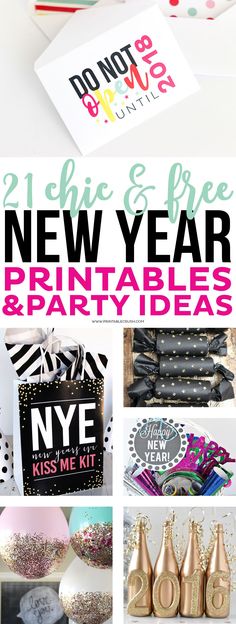 new year's party ideas and free printables