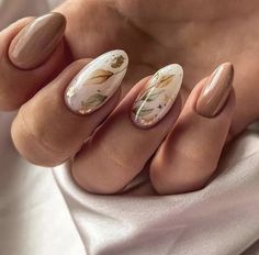 Nail Autumn, Watercolor Nails, Unghie Sfumate, November Nails, Her Nails, Elegant Nails, Autumn Nails, Classy Nails, Floral Nails