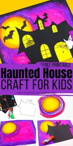 this is an easy halloween craft for kids to make it looks like they are in the house