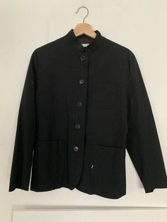 Classic VIntage BARNEYS New York CO-OP Black Nehru Collar jacket.  this had pants but I cannot find them Still awesome jacket!   No size tag but fits like 8-10. The Barneys label is also inside down, but this was purchased at Barneys New York when they were on 17th street in NYC some paint marks. see photos  Please ask all questions before buying thanks! Workwear Nehru Jacket With Stand Collar And Pockets, Tailored Nehru Jacket With Stand Collar For Work, Vintage Stand Collar Blazer For Work, Vintage Blazer With Stand Collar For Work, Tailored Nehru Jacket With Pockets For Workwear, Nehru Jacket With Stand Collar For Work, Black Nehru Jacket With Stand Collar For Work, Cotton Blazer With Stand Collar And Button Closure, Black Nehru Jacket For Fall Workwear