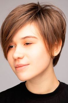 Assymetrical Pixie Haircut, Asymmetrical Pixie Back View, Pixie Haircut For Straight Hair, Asymmetric Pixie Haircut, A Line Pixie Haircut, Short Asymmetrical Haircut Fine Hair, A Symmetrical Pixie, Kids Pixie Haircut, Short Girls Haircut Kids