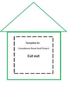 a cut out of a house with the words templates for greenhouse - based project