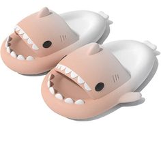 Cloudy Shark Slippers For Beach are perfect for your feet as these are super soft with a thick sole. These shark slides can be your go-to slides for anywhere as it is easy to wash and has such a material that makes them suitable for all the seasons, your feet will feel happy and relaxed when you walk all day long. It has a non-slip texture which makes it go anywhere under any condition. Features: Shoe Type: Bathroom Slippers Applicable Place: Outside Upper Material: EVA Heel Height: Med (3cm-5cm Beach Foam Slippers With Non-slip Details, Non-slip Foam Beach Slippers, Non-slip Foam Slides For Beach, Non-slip Eva Slides, Non-slip Slides For Pool, Pink Slip-on Slides For Swimming, Non-slip Slide Slippers For Swimming, Playful Non-slip Slip-on Slides, Fun Vacation Slides