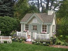 Play Cottage, Backyard Fort, Wendy House, Backyard Playground, Backyard Play