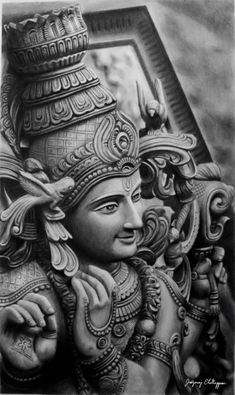 Mahavishnu Painting, Realistic Charcoal Art, Featured Wall Dining Room, Hyper Realistic Pencil Sketch, Lord Shiva Charcoal Sketch, Shiva Realistic Drawing, Hyper Realistic Sketch Ideas, Hyper Realistic Charcoal Art, Drawing Ideas Shading Sketch