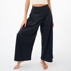 High-Waist Relaxed Wide-Leg Pant – GROCERIES Relaxed Fit High-waisted Cotton Harem Pants, High-waisted Cotton Harem Pants With Relaxed Fit, Cotton Wide Leg Harem Pants For Athleisure, Versatile Relaxed Fit Parachute Pants For Loungewear, Cotton Wide-leg Athleisure Harem Pants, Baggy Wide Leg Harem Pants For Athleisure, Casual Straight Yoga Pants, Versatile Cotton Harem Pants For Loungewear, Versatile Parachute Pants For Loungewear