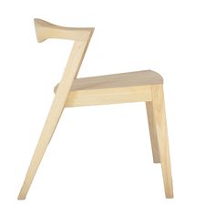 a wooden chair on a white background with no one in it's place to sit