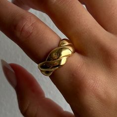 Minimalist Dome Ring, Chunky Gold Ring, Wavy Gold Dome Ring, Statement Ring, Stackable Dome Ring Gold Filled Everyday Ring, Gift for Her - Etsy Trendy Gold Ring With Thick Band, Gold Dome Ring For Promise Trendy Style, Trendy Gold Dome Promise Ring, Trendy Gold Dome Ring Tarnish Resistant, Vintage Gold Dome Ring For Everyday, Gold Plated Dome Ring With Thick Band For Promise, Trendy Tarnish Resistant Dome Ring With Open Shape, Gold Plated Thick Band Dome Ring For Gift, Gold Plated Dome Ring With Thick Band For Gift