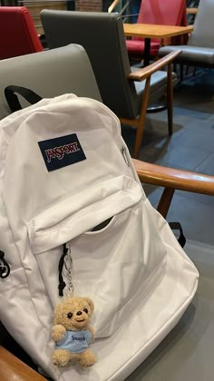 Coconut Jansport Backpack Aesthetic, Jansport White Backpack, School Bag Jansport, Jansport Bag Aesthetic, Jansport Backpacks Aesthetic, Cute Jansport Backpacks, Jansport Bag, Jam Aesthetic, Jansport Superbreak Plus