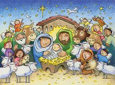 the birth of jesus is depicted in this children's book