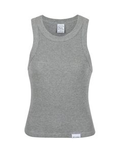 DETAILS: Color : Htr.Grey Waffle fabric Binding neck tank top 100% Cotton Hand wash cold separately SIZE & FIT: Fits true to size Front length : 18 1/8" Bust : 13 1/2" Model is wearing S size Gray Tank Top For Spring Workout, Gray Ribbed Sleeveless Tank Top, Gray Seamless Sleeveless Top, Basic Gray Sleeveless Tops, Gray Sleeveless Seamless Top, Casual Gray Tank Top For Loungewear, Gray Ribbed Tank Top For Spring, Gray Ribbed Tank Top For Summer, Gray Athleisure Tank Top