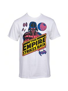 Find out what happens when Darth Vader learns about Synthwave with this officially licensed Star Wars The Empire Strikes Back Neon Darth Vader T-Shirt. This white Star Wars t-shirt is made from cotton and features a The Empire Strikes Back Neon Darth Vader design.Star Wars The Empire Strikes Back Neon Darth Vader T-Shirt White Casual  Short Sleeve  Colorblock,Figure,Letter    Men Clothing, size features are:Bust: ,Length: ,Sleeve Length: White Cotton T-shirt For Fan Events, White Pre-shrunk Fandom T-shirt, White Pop Culture T-shirt With Front Print, Cotton Graphic Tee For Fan Gatherings, Cotton Fandom T-shirt With Front Print, Fandom Cotton T-shirt With Front Print, Pop Culture T-shirt With Front Print For Fan Events, White Cotton Tops For Fan Events, Fandom T-shirt With Logo Print For Fans